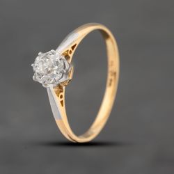 Second Hand Yellow Gold Diamond Solitaire Ring 41481725