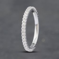 Second Hand 18ct White Gold 0.31ct Brilliant Cut Diamond Half Eternity Ring 41481840