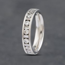Second Hand Platinum 0.55ct Diamond Channel Set Half Eternity Ring 41481842
