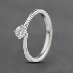 Second Hand Platinum 0.33ct Brilliant Cut Diamond Twist Solitaire Ring 41482015