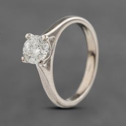 Second Hand 18ct White Gold 0.66ct Brilliant Cut Diamond Solitaire Ring 41482018