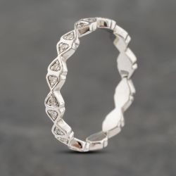 Second Hand Platinum 0.25ct Brilliant Cut Diamond Full Eternity Ring 41482056