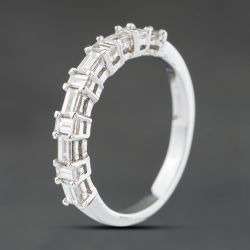 Second Hand 18ct White Gold Diamond Half Eternity Ring 41482150