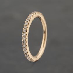 Second Hand 18ct Rose Gold 0.23ct Brilliant Cut Diamond Vera Wang Eternity Ring 41482165