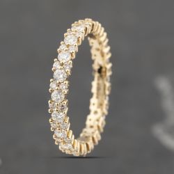 Second Hand 14ct Yellow Gold Diamond Full Eternity Ring 41482216