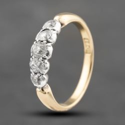 Second Hand Vintage Yellow Gold 0.33ct Diamond Five Stone Ring 41482269