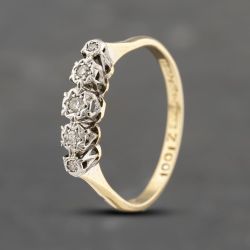 Second Hand Vintage 0.15ct Brilliant Cut Diamond Half Eternity Ring 41482282