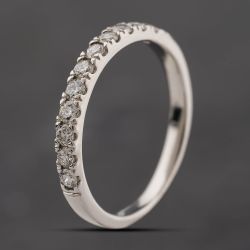 Second Hand Platinum 0.35ct Brilliant Cut Diamond Half Eternity Ring 41482706