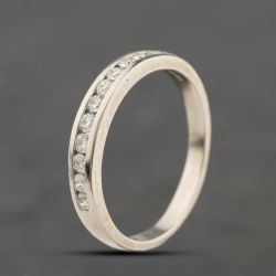 Second Hand Platinum Diamond Channel Set Half Eternity Ring 41482798