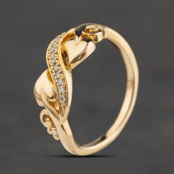 Second Hand Clogau 18ct Yellow Gold 0.05ct Brilliant Cut Diamond Dress Ring 41482903