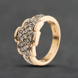 Second Hand 9ct Yellow Gold 0.50ct Brilliant Cut Diamond Dress Ring 41483053