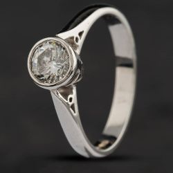 Second Hand Platinum 0.50ct Brilliant Cut Diamond Solitaire Ring 4148326