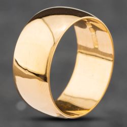 Second Hand Vintage 22ct Yellow Gold D Shape 9mm Plain Wedding Ring 41871031
