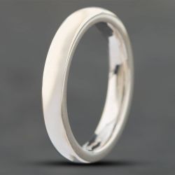 Second Hand 18ct White Gold Court Shape 3mm Plain Wedding Ring 41871088