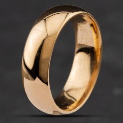 Second Hand Vintage 22ct Yellow Gold D Shape 6mm Plain Wedding Ring 41871191