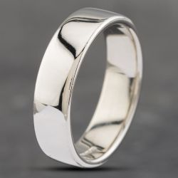 Second Hand Palladium Flat 6mm Plain Wedding Ring 41871244