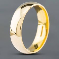Second Hand 18ct Yellow Gold Court Shape 5mm Plain Wedding Ring 41871294