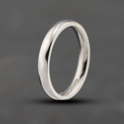 Second Hand Platinum Court 3mm Plain Wedding Ring 41871371