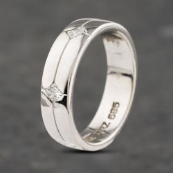 Second Hand 14ct White Gold Diamond Wedding Ring 41871395