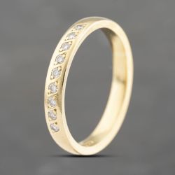 Second Hand 18ct Yellow Gold Diamond 3.3mm Wedding Ring 41871428