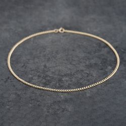 Second Hand 9ct Yellow Gold 12 Inch Curb Anklet 43031002