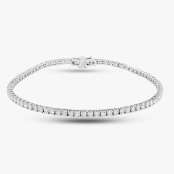 Second Hand 18ct White Gold 3.24ct Brilliant Cut Diamond Tennis Bracelet 43070048