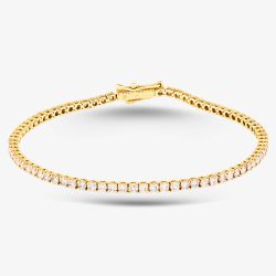 Second Hand 18ct Yellow Gold 3.20ct Brilliant Cut Diamond 7 Inch Tennis Bracelet 43071008