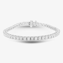 Second Hand 14ct White Gold 5.00ct Brilliant Cut Diamond Tennis Bracelet 4307126