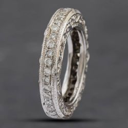 Second Hand 14ct White Gold 0.75ct Brilliant Cut Diamond Full Eternity Ring 43121068