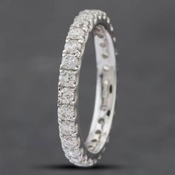 Second Hand 18ct White Gold 1.30ct Brilliant Cut Diamond Full Eternity Ring 43121169