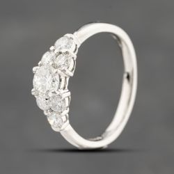 Second Hand Platinum 1.04ct Brilliant Cut Diamond Seven Stone Ring 43121186