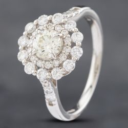 Second Hand Platinum 1.12ct Brilliant Cut Diamond Round Cluster Ring 43121190