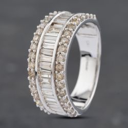 Second Hand 14ct White Gold 1.50ct Diamond Band Ring 43121205