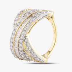 Second Hand 9ct White Gold 2.00ct Diamond Crossover Ring 43121208