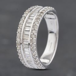 Second Hand 14ct White Gold 1.00ct Diamond Band Ring 43121210