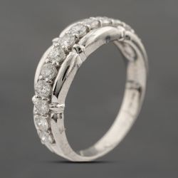 Second Hand Platinum 1.04ct Brilliant Cut Diamond Half Eternity Ring 43121252