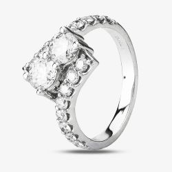 Second Hand 14ct White Gold 1.55ct Diamond Twist Ring 4312217