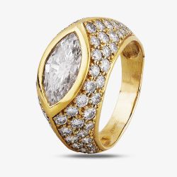 Second Hand 18ct Yellow Gold 2.00ct Marquise Diamond Ring 4312314