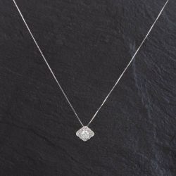 Second Hand 9ct White Gold Diamond Cluster Pendant 4314004
