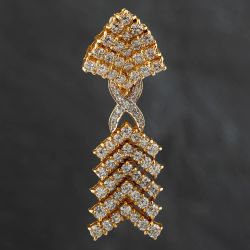 Second Hand 9ct Yellow Gold 3.50ct Brilliant Cut Diamond Arrow Design Loose Pendant 4314046