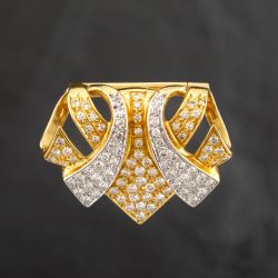 Second Hand 18ct Two Colour Gold 2.50ct Brilliant Cut Diamond Enhancer Loose Pendant 4314065