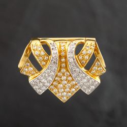 Second Hand 18ct Two Colour Gold 2.50ct Brilliant Cut Diamond Enhancer Loose Pendant 4314065