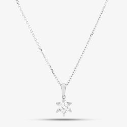 Second Hand Platinum 0.76ct Brilliant Cut Diamond Pendant & 16-18 Inch Trace Chain 43141145