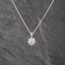 Second Hand Platinum 1.00ct Brilliant Cut Diamond Round Pendant & 16 Inch Prince Of Wales Chain 43141250