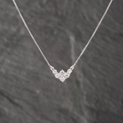 Second Hand Platinum 1.03ct Brilliant Cut Diamond Set Pendant & 16 Inch Box Chain 43141251