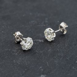 Second Hand Platinum 2.15ct Brilliant Cut Diamond Claw Set Stud Earrings 43171360
