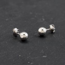Second Hand White Gold 6mm Ball Stud Earrings 43171394