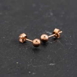Second Hand Rose Gold 3mm Ball Stud Earrings 43171402