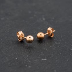 Second Hand 9ct Rose Gold 4.5mm Ball Stud Earrings 43171406
