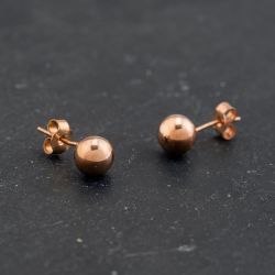 Second Hand Rose Gold 6mm Ball Stud Earrings 43171410